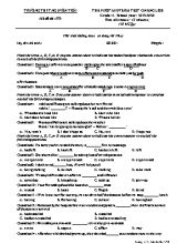 Đề kiểm tra học kỳ I môn Tiếng Anh Lớp 11 - Mã đề 570 - Năm học 2019-2020 - Trường THPT Nguyễn Trãi